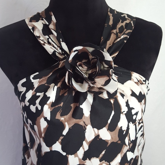 Alexia Admor Animal Print Rosette Halter Dress - Picture 3 of 6
